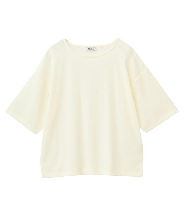 earth music&ecology シアーベロアＴｅｅ Ivory