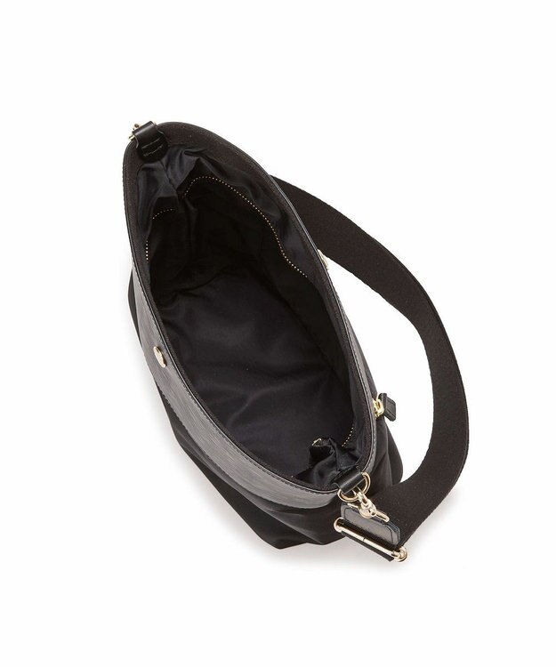 TOPKAPI 【Breath TOPKAPI】RIPPLE リプル ナイロン コンビ ベルト デザイン ショルダー バッグ ブラック