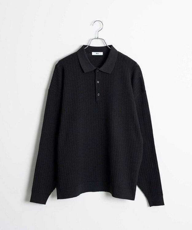 WEGO クリアライトメッシュポロプルオーバー ブラック