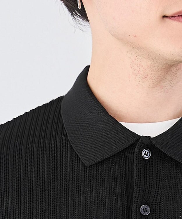 WEGO クリアライトメッシュポロプルオーバー ブラック