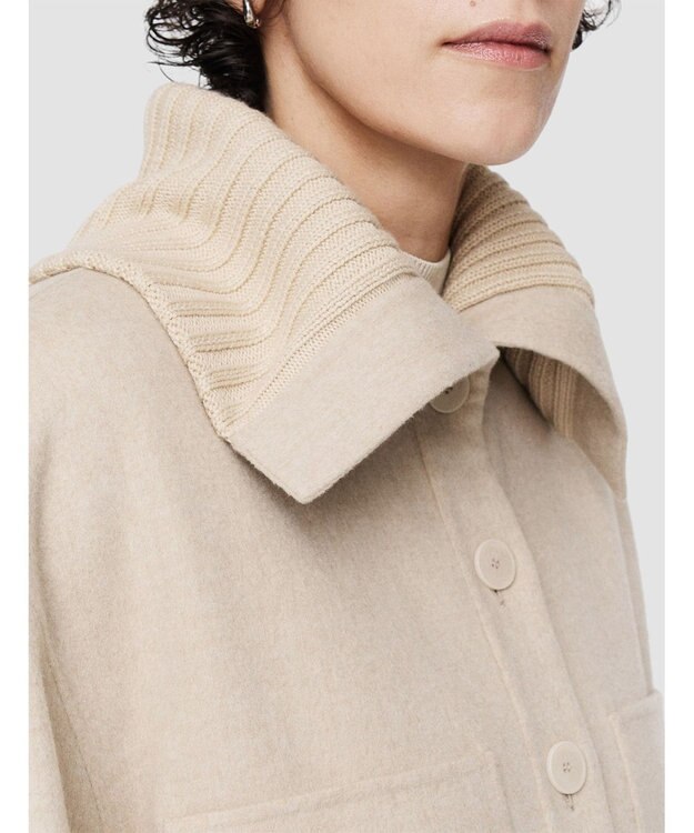 JOSEPH ライトダブルフェイス　シャツジャケット Oat Melange