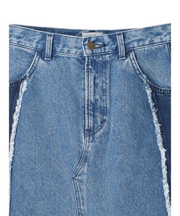 earth music&ecology Ｌｅｅ×ｅ．ｍ．ａ．ｅ　切替デニムスカート Indigo