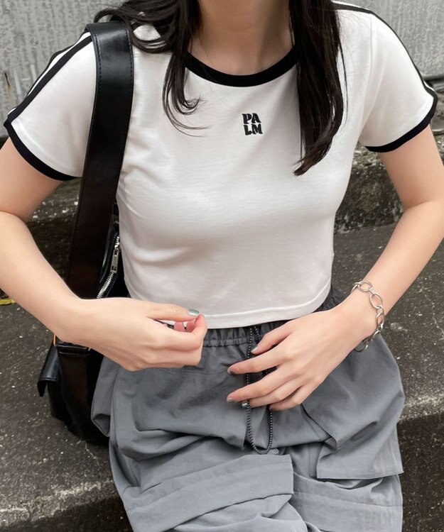 WEGO ラインデザインちびT ホワイト