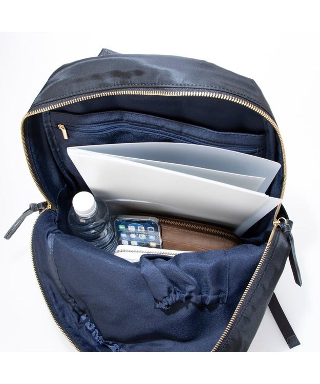 UNBILLION 【テレビ ドラマ着用アイテム】ペルケ perche / ナイロン牛革付属リュック ブラック