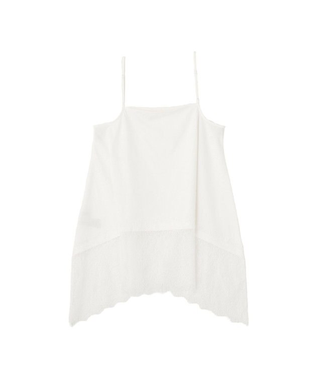 Green Parks 裾レースイレヘムキャミ White