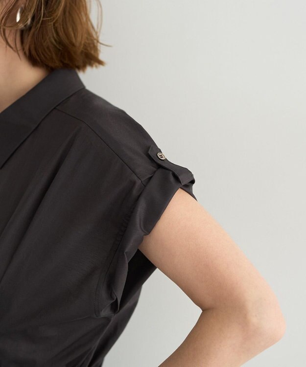 YECCA VECCA 【ORGABITS】タックシャツワンピース Charcoal Gray