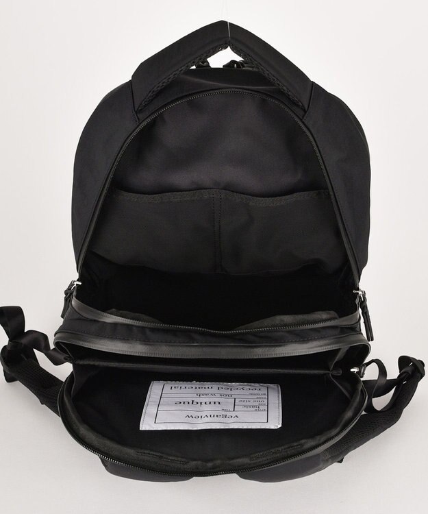 LA BAGAGERIE 【veganview】crinkle nylon backpack Msize ブラック