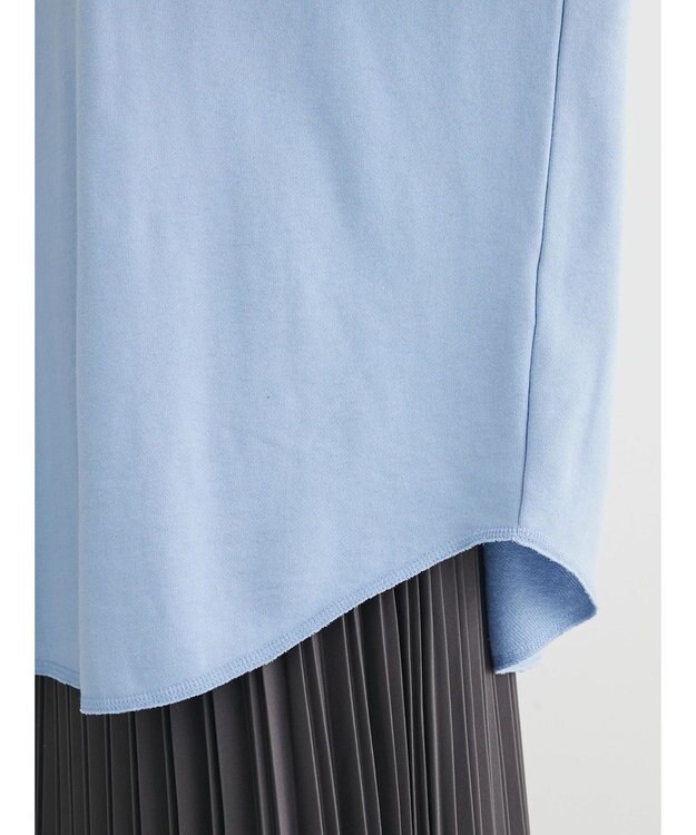 Green Parks ロゴ裏毛チュニック Sax