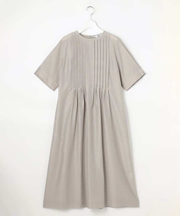 J.PRESS LADIES L エアリースパンボイル ワンピース グレージュ系