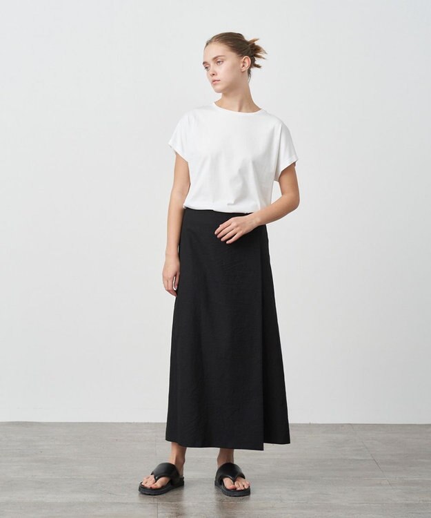 ATON SUVIN 60/2 | キャップスリーブTシャツ WHITE