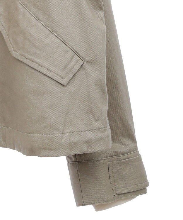 earth music&ecology パーカー付きミリタリーブルゾン Beige