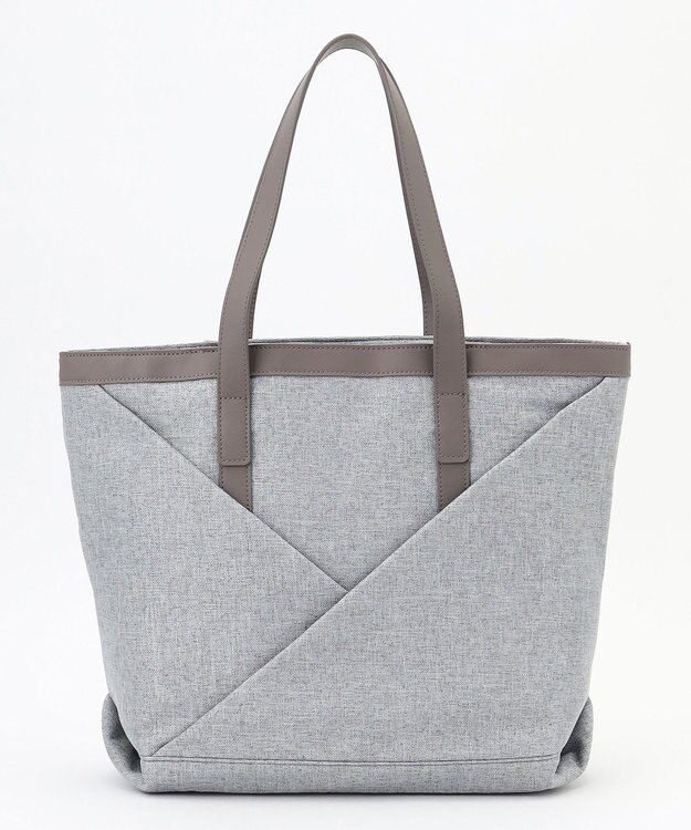 Y'SACCS リネンライク　イニシャルトート　Mサイズ ライトグレー