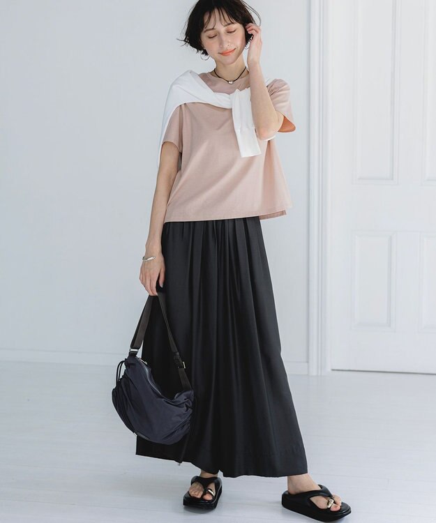 23区 レーヨンポリエステルストレッチ Vネック カーディガン ホワイト系