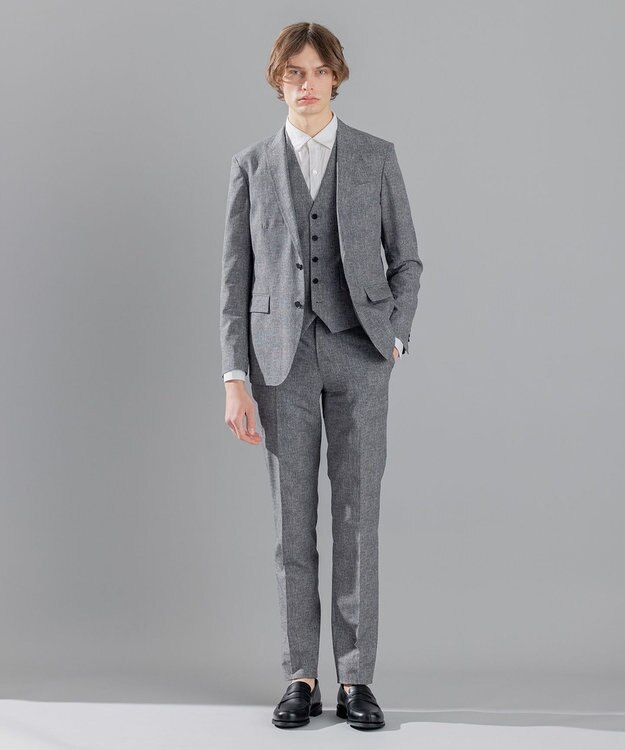 JOSEPH HOMME 【LEON 掲載】リネンストレッチブロード レギュラーカラーシャツ ホワイト系