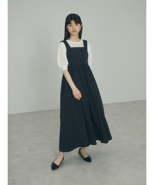 Green Parks ａ．透かし柄ニットプルオーバー Off White