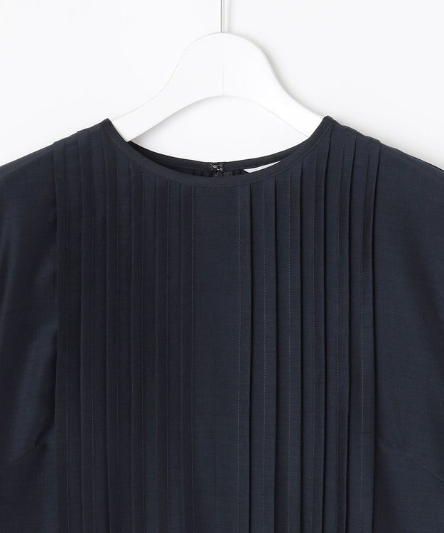 J.PRESS LADIES L エアリースパンボイル ワンピース ネイビー系