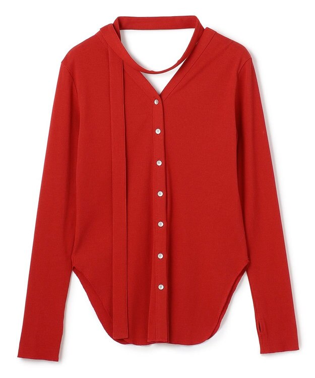 uncrave ヴィンテージリブ 2WAYトップス レッド