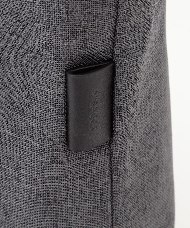 Y'SACCS リネンライク　イニシャルトート　Mサイズ ブラック