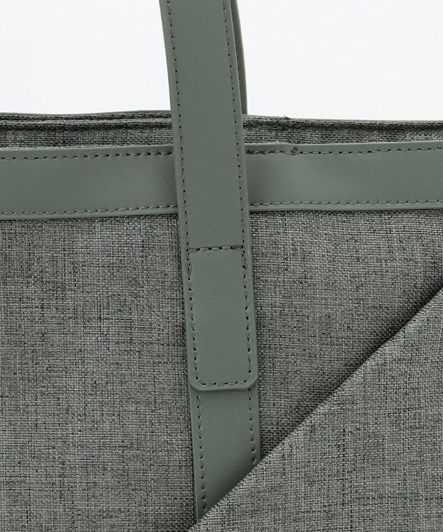 Y'SACCS リネンライク　イニシャルトート　Mサイズ アッシュグリーン【web限定カラー】