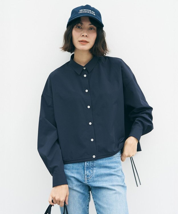 UNFILO L 【WEB限定カラー】ドロスト イージーケアシャツ [WEB限定]ネイビー