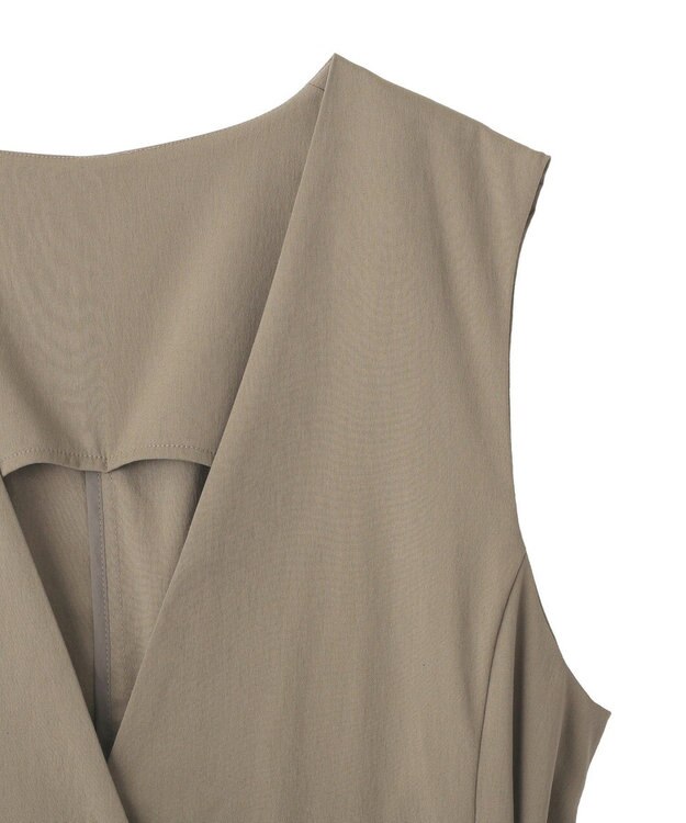 YECCA VECCA ドライタッチウエストベルトジレ Dark Beige