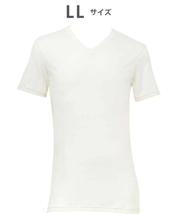 WACOAL MEN WACOAL MEN あったかインナー Vネック 3分袖 綿100％ 保温性 やわらかさが続く 静電気が起こりにくい 毛玉になりにくい 後裾長め設計 インナー メンズ WL5102 /ワコールメン アイボリー