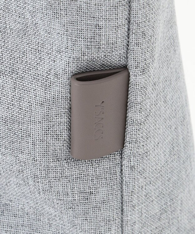 Y'SACCS リネンライク　イニシャルトート　Mサイズ ライトグレー