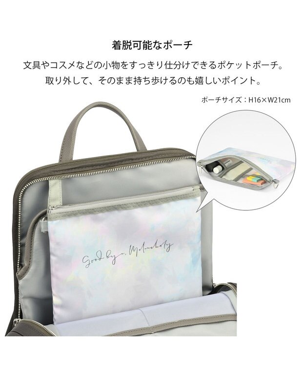 ACE BAGS & LUGGAGE W&.Day/Night リッカノーツ スクエアリュック A4サイズ 14.0インチPC収納 19162 ダブルアンド ダークグレー