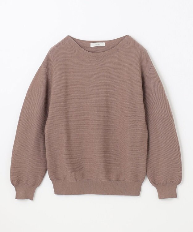 ANY L 【ウエストゴム/洗濯機可能】ハンドトゥースセットアップ モカ×ネイビー