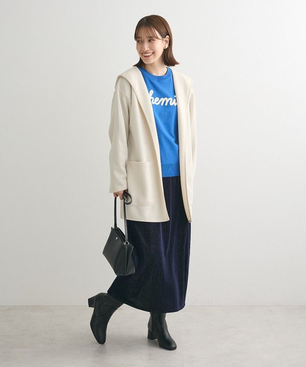 Green Parks ラメベロアＩラインスカート Brown