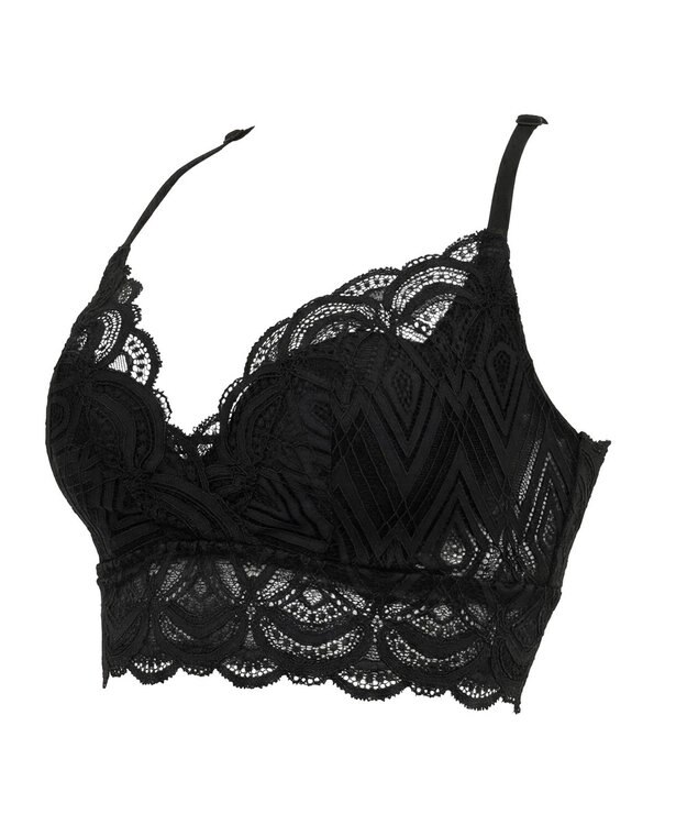 BRADELIS New York 【BRADELIS Me / ノンワイヤー】Lovely Back Bra26S1 補正下着 補整 ブラジャー 華やかなレースの見せインナー ブラック