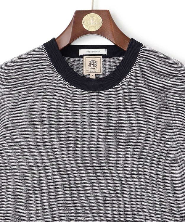 J.PRESS MEN 【HYBRID LINEN】ニットTシャツ ホワイト系1