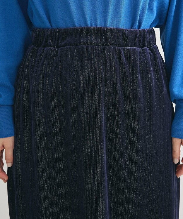 Green Parks ラメベロアＩラインスカート Brown