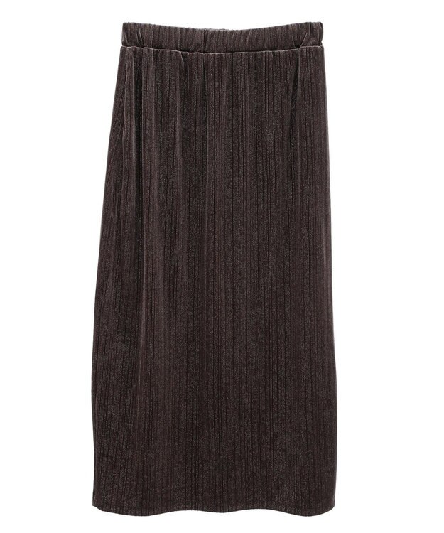 Green Parks ラメベロアＩラインスカート Brown
