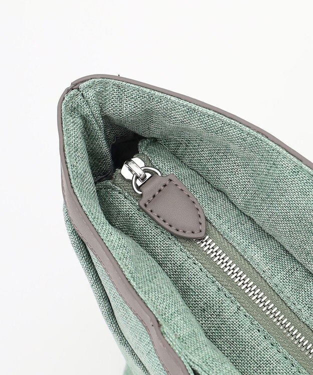 Y'SACCS リネンライク　イニシャルトート　Mサイズ ライトグリーン