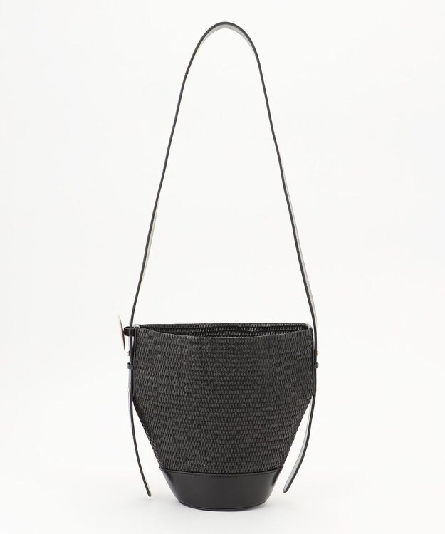 自由区 【カタログ掲載】ラタンライクバケツ バッグ ブラック