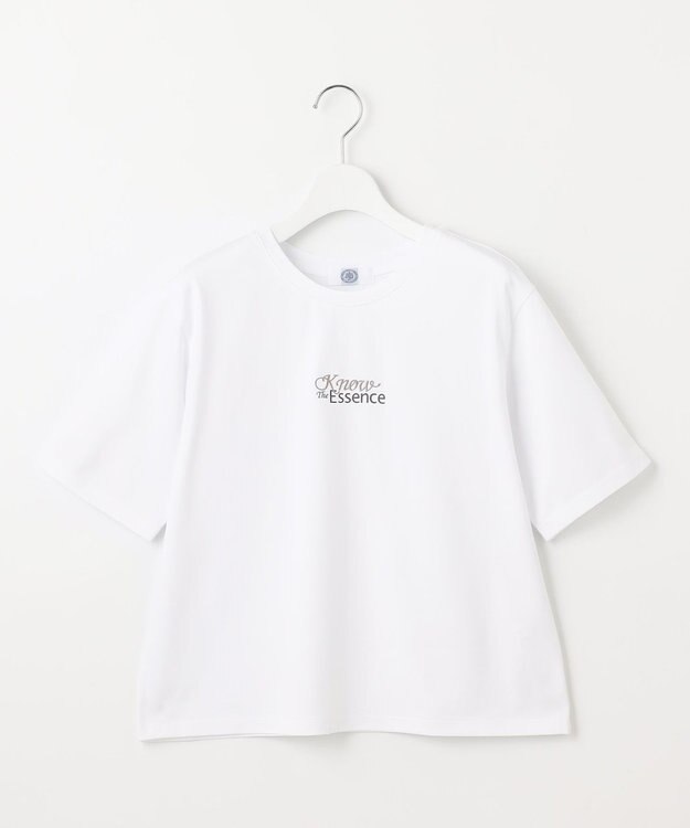 J.PRESS LADIES 【洗える】ロゴ Tシャツ ホワイト系