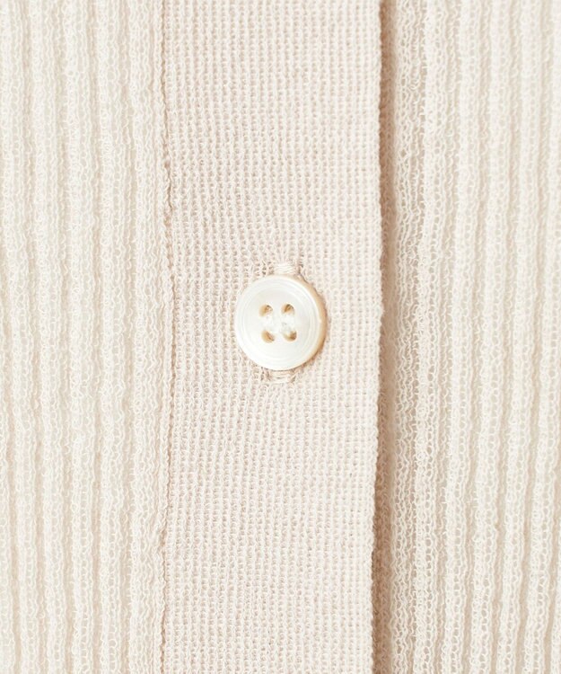 23区 【GOLD LABEL】コットンリネンシアー ニットポロカーディガン サンドベージュ系