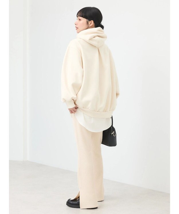 earth music&ecology ぽこぽこスリットパンツ Ivory