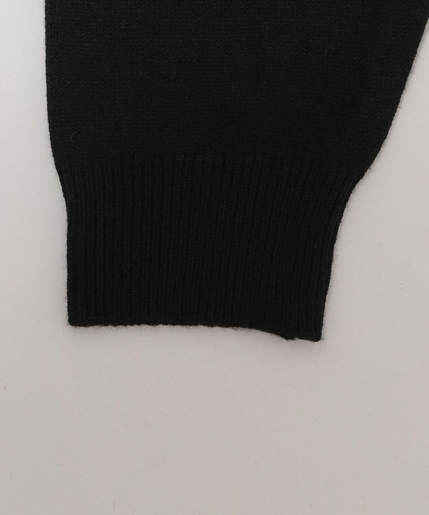 WEGO 【ユニセックス着用ITEM/SMLサイズ展開】アクセ付きワンポイントニットプルオーバー ブラック