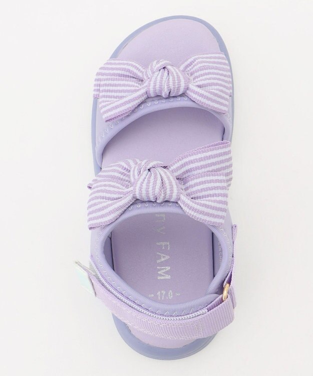 ANY KIDS リボン スポーツ サンダル ラベンダー