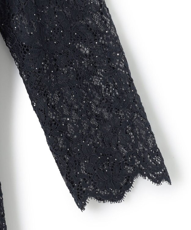 23区 【APPLAUDIR】スパンコールレース ドレス ネイビー系