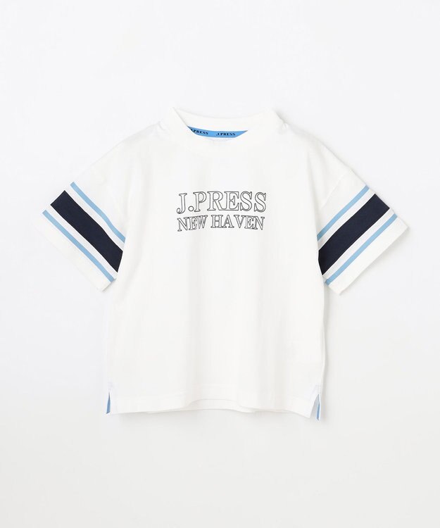 J.PRESS KIDS 【100-130cm】ビックシルエット ロゴＴシャツ アイボリー系