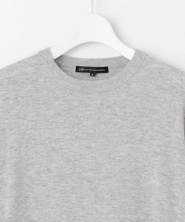 23区 S 【洗える】ウールカシミヤ ニットワンピース ライトグレー系