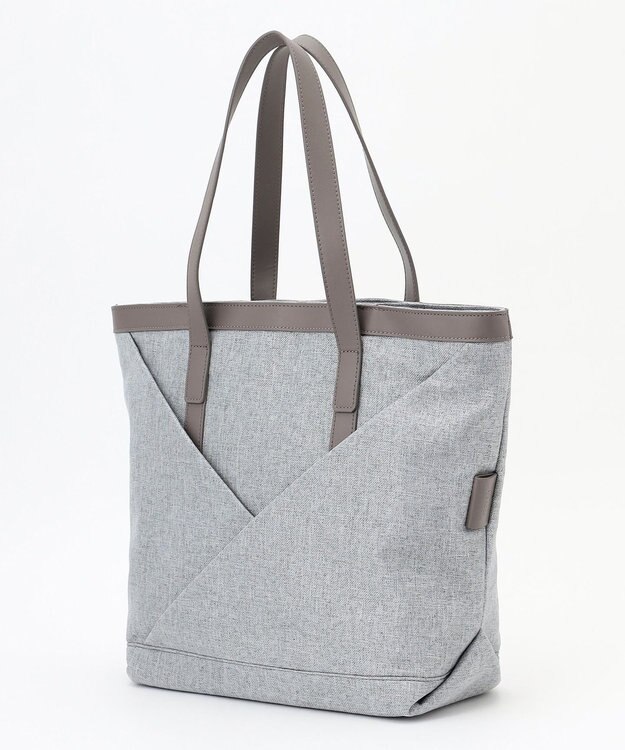 Y'SACCS リネンライク　イニシャルトート　Mサイズ ライトグレー