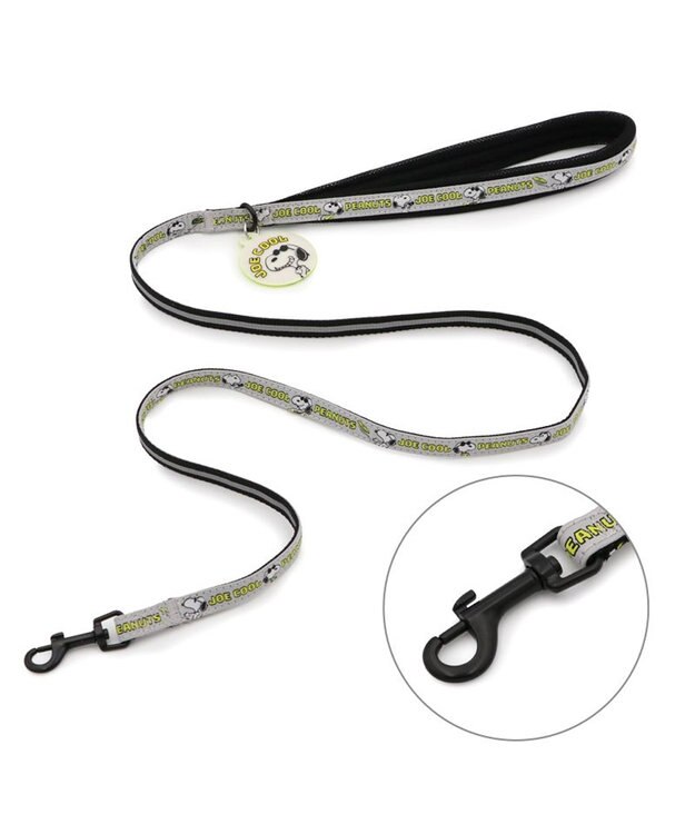 PET PARADISE スヌーピー ＪOE COOL 反射リード ＳＭ グレー