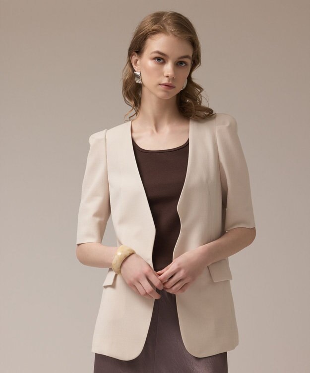 GRACE CONTINENTAL パフスリーブジャケット キナリ