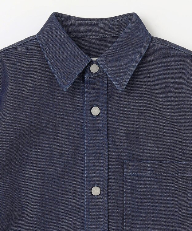 NAVE 【ReNave・セットアップ可/洗える】マーセライズデニムシャツ ネイビー系