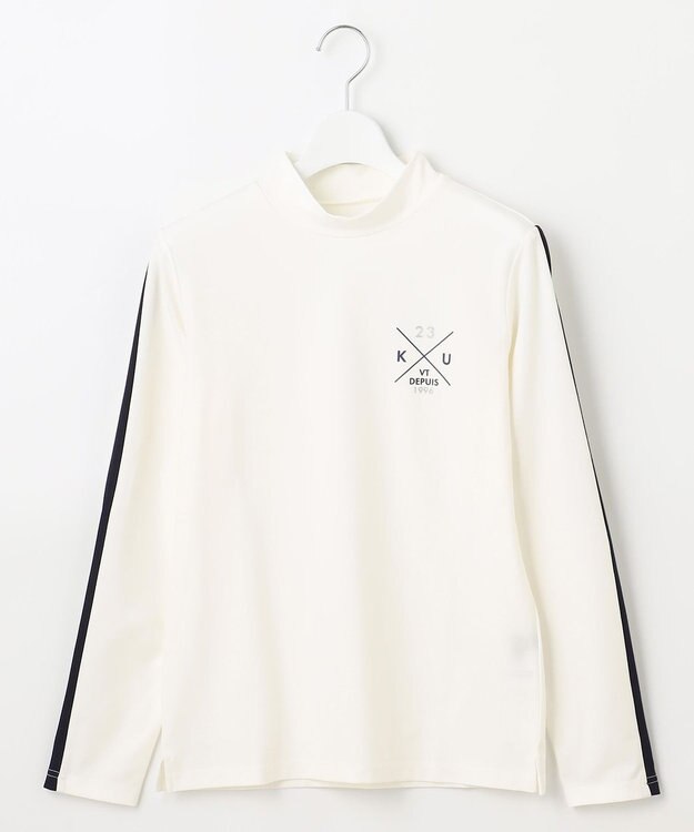 23区GOLF 【WOMEN】【吸水速乾/UVカット】ベアスムースモックシャツ ホワイト系