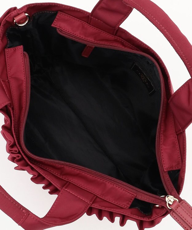 TOCCA 【ショルダー取り外し可能】FRILL GARLAND NYLONTOTE  トートバッグ レッド系